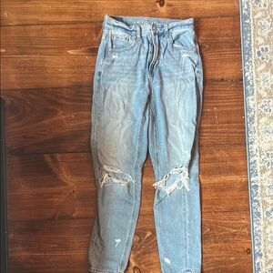American Eagle Outfitters Blue Boyfriend Jeans Distressed